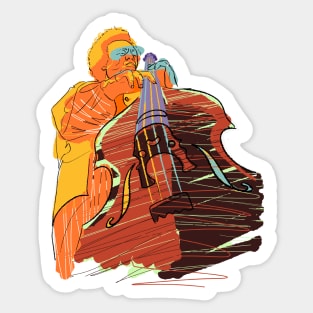 Mingus Double Bass Jazz Sticker